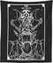 The Goddess Hecate Tarot Card Tapestry (Black & White) - Triple Moon Goddess of Witchcraft Hekate Wheel Pagan Witch