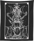 The Goddess Hecate Tarot Card Tapestry (Black & White) - Triple Moon Goddess of Witchcraft Hekate Wheel Pagan Witch