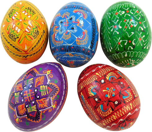 Westmon Works Ukrainian Wooden Pysanky Easter Eggs Handmade and Painted in Ukraine,