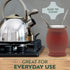 Norte Yerba Mate Cup Kit, 8-Ounces Traditional Gourd Set with 2 Bombillas & Cleaning Brush, Burgundy