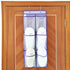 Closet 6 2 Pack Over The Door Hanging Shoe Organizer Narrow Door Shoe Storage Large Clear Pockets Chart (PURPLE)