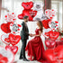 KatchOn Big Teddy Bear Balloons Set, 40 Inch, Pack of 13, I Love You Balloons for Engagement