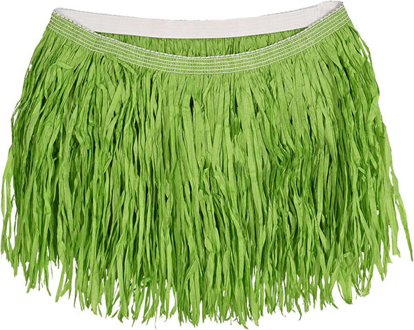 Beistle Adult Size Green Paper Grass Hula Skirt, Short Luau Costume Accessory, One