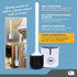 Unique RV Toilet Bowl Brush, Compact Design with Silicone Bristles, No-Drip Holder for Easy Storage on Travel Days