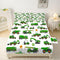 Sheet Set Green Tractor: Full Size Cartoon Excavator Truck Bed Sheets for
