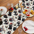 13x108 Inch Gothic Decor Christmas Table Runner Black Cat Skeleton Snowflake Winter Xmas Kitchen Dining Home Room