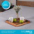 BIRDROCK HOME Wooden Serving Tray with Handles - Farmhouse Decor - Square Top Breakfast Trays - Tea Cheese Board