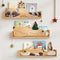 3 Floating Shelves, Wall Shelf for Kids Rooms, Woodland Nursery Bookshelves, Bear