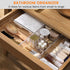 Criusia 8 Pack Large Clear Plastic Drawer Organizer Trays - BPA-Free Acrylic Storage Bins for Bathroom, Kitchen,