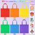 Aneco 30 Pieces Non-Woven Goodie Bags 8 8 Inch Party Favor Gift Bag Reusable Rainbow Cloth