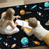 3x5 Kids Carpet Outer Space Rug, Solar System Mat FT, Fun Game Boy Girl Kids Rug Carpet for Children Bedroom, Space