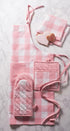 DII Buffalo Check Kitchen Collection - Classic Farmhouse Kitchen Set, Potholder, 2 Piece, Pink & White