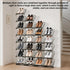 8 10.4" 64.5" 9.8" SMILHELTD Vertical Shoe Rack Tiers Narrow Clear Sneaker Storage Holder Luxurious Slim Tall Organizer