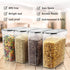 Set, 4L 6 Set 20 Wildone Cereal Storage Containers Large BPA Free Plastic Airtight Food Storage Containers for Flour