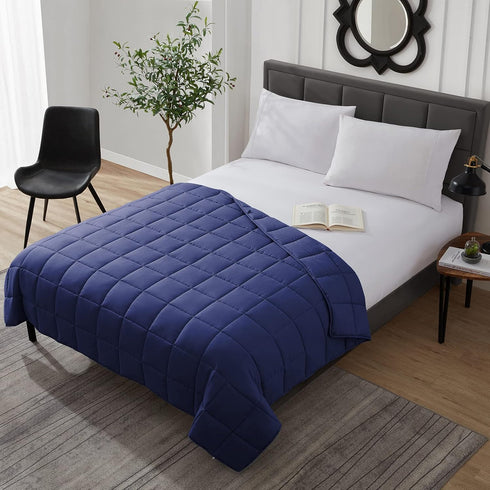 40"x60" 10lbs Summer L'AGRATY Weighted Blanket - Cooling Breathable Microfiber Material with Glass Beads Small Blanket