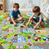 Auetwyona 4' 6' Boys Car Rugs for Kids Toy Cars,Large City Road Rug for Playroom Airport Track Play Mat Carpet x