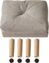 15.75" UHBD023G YMYNY Small Foot Stool Ottoman, Footrest with Sponge Soft Padded Seat, Cotton-Linen Blend Fabric