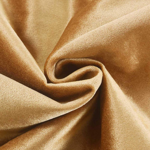 Home Brilliant Gold Pillow Covers, Square Velvet Euro Shams for Patio, 24x24 inch (60 cm) Large Throw Pillowcases