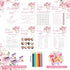 Honoson 279 Set 50 8 Mommy Mommys Pcs Pink Floral Baby Shower Games for Guest, Games Include Baby Shower, Guess