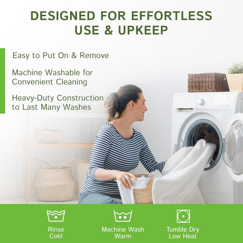 Four Seasons Essentials Twin Size Waterproof Mattress Protector, Quilted Jacquard Pad, Cooling Viscose from Bamboo