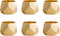 DII Decorative Geometric Napkin Ring Set - Triangle Band Gold, 6 Count