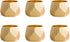 DII Decorative Geometric Napkin Ring Set - Triangle Band Gold, 6 Count