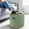 Hexagon Pouf Ottoman Stuffed with 2 Pockets & Handle, Comfort Corduroy Poufs,