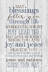 DEXSA May Blessings Follow You…New Horizons Wood Plaque with Easel - Made in the USA
