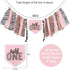 YOUAME Girls Leopard Print High Chair Banner - Wild One High Chair Decors, Pink Jungle Party Cheetah ONE Year Birthday