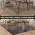 4'6' Area Floor Mat for Home, Large Black No Slip Waterproof Vinyl Area Rug for Under Dining Room Table, Spill