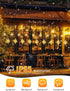 126 Lights,7.8ft in,8 LED Star Icicle Connectable Window Curtain Lights Plug Lighting Modes Timer Bethlehem Star