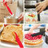 2pcs Heat Resistant Silicone Spatulas, Non-Stick Jar & Cake Cream Butter Scraper Tool with Long Handle (Red, Black)