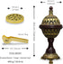 AM Lux Globe Incense Burner, Bakhoor Cone Holders for Office & Spiritual D cor (Bronze)