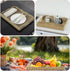 kumet Serving Tray with Scalloped Edge, Rectangular Wicker Tray with Handles, Ideal for Breakfast or Meals in Bed