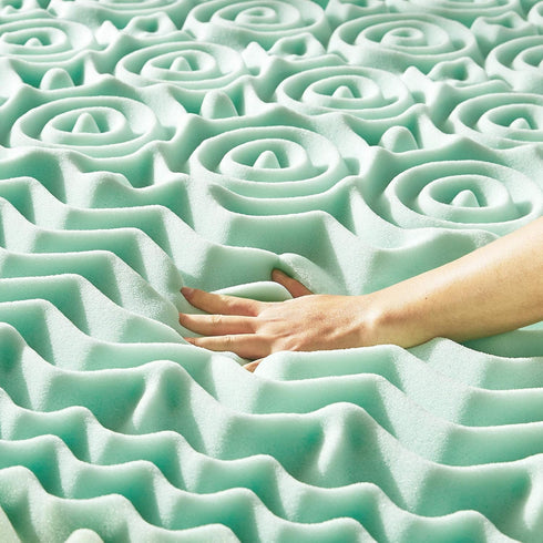 Best Price Mattress Queen Mattress Topper - 1.5 Inch 5-Zone Memory Foam Cooling Pad