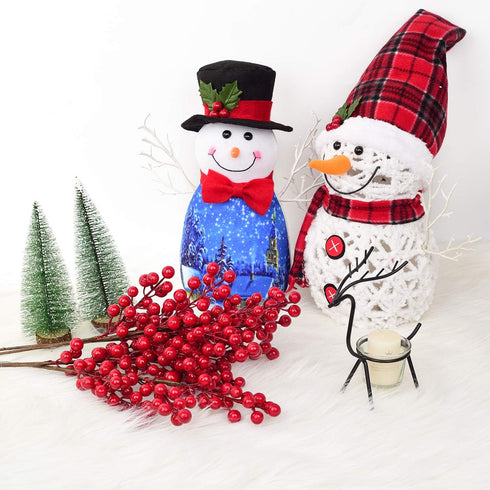 4 Pack 17 Inch Lvydec Artificial Red Berry Stems - Christmas Holly Berry Branches for Holiday Home Decor and Crafts