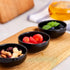 Ceramic Pinch Bowls, 2.5 oz Mini Prep Dip Bowl Set, Small Dipping Salsa Charcuterie Bowls, Set of 6 (Black)