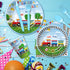 APOWBLS 2nd 24 Chugga Chugga Two Two Birthday Party Supplies, Paper Plate, Cup, Napkin, Disposable Cutlery, Tablecloth