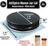 AllSpice Rust-Proof Wide Mouth Aluminum Mason Jar Lids, Leak-Proof 12-Pack (Black)