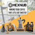 HEXNUB Caddy for Pour Over Coffee Maker, Bamboo Stand for Chemex, Bodum, Cosori Carafes, Heatproof Mat