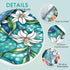 Coavas Decorative Window Privacy Film, Heat Control Sun Blocking Stained Glass Window Film, Floral Design Static Cling
