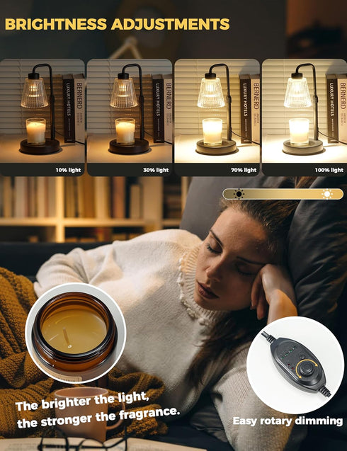 Dimmable, 2 Bulbs GODONLIF Candle Warmer Lamp with Timer Birthday Gifts for Women Mom, House Warming Gifts New Home