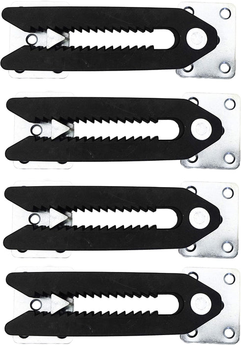 Steel Non-Slip Sectional Connectors for Sliding Sofas - Adjustable Clips to Keep Couch Together (4 Pack)