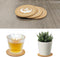 LveSunny Cork Coasters Set of 3, 4"" Drink Coasters, Plant Coasters, Hot