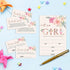 Utaqer 100 set, Supplies/tz-a011 Blush Pink Floral Baby Shower Invitation Cards With Envelopes, Diaper Raffle Tickets