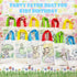 HahaMagic 12 12 Crayons(7-in-1), Coloring Goodie Bags with Reusable Art Party Favors for Kids Classroom, Birthday