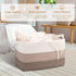 OIAHOMY Extra Large Blanket Basket, 90L Cotton Rope Woven Laundry Basket for Toy & Blanket Storage (Gradient Brown)