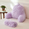 XeGe Fluffy Back Support Pillow Cover for Bed (No Filler), Light Purple