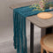 Teal Cheesecloth Table Runner - 35 x 157 Inch Gauze Boho Table