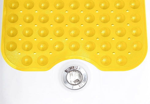 Extra-Long Non-Slip Bathtub & Shower Mat 39”x16”, Safe, Clean, Machine-Washable, Superior Grip, Opaque Yellow